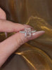 Video of lab-grown pink diamond radiant engagement ring for romantic proposals