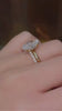 Video of lab-grown diamond oval stacking engagement ring for engagement proposals