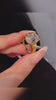 Video of lab-grown diamond elongated cushion cocktail ring for luxury proposals