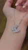 Video of lab-grown diamond butterfly pendant necklace for birthday gifts