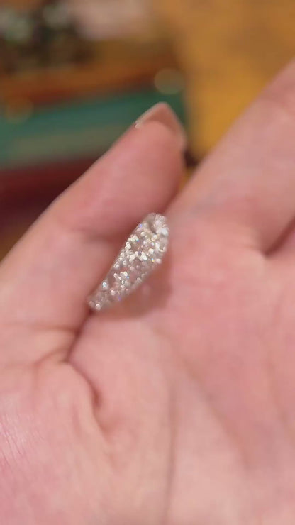 Video of lab-grown diamond lace statement ring for bridal showers