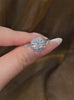 Video of lab-grown diamond round halo engagement ring for classic proposals