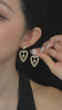 Video view of lace heart high-lustre freshwater pearl earrings styled for wedding guest looks