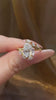 Video of lab-grown diamond pear wheat engagement ring for romantic proposals
