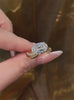 Video of lab-grown diamond oval twist engagement ring for modern proposals