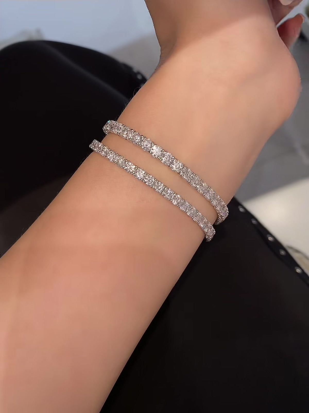 Riviere Lab-Grown Diamond Tennis Bracelet