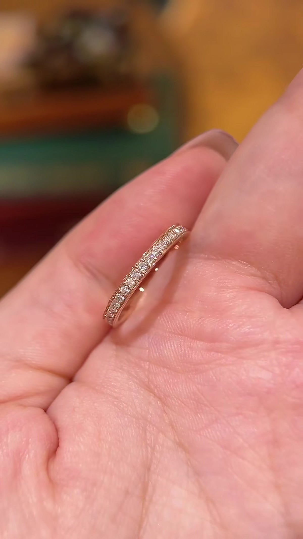 Roseraie Lab-Grown Diamond Rose Gold Pavé Band